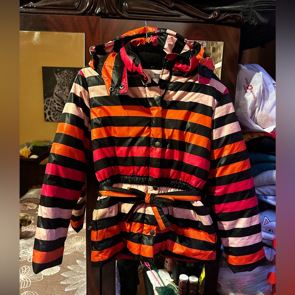 Pre Owned! Sonia Rykiel Kids Colorful Down Jacket Size 1